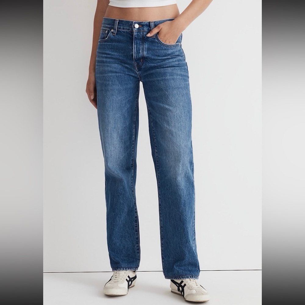 Madewell low slung straight jean